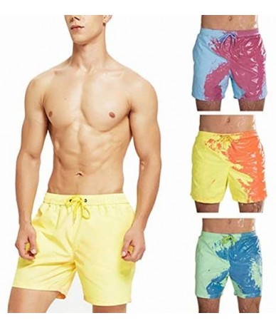 Board Shorts Men's Quick Dry Swim Trunks- Board Shorts- Magical Change Color Beach Shorts Men Swimming Trunks Swimwear Quick ...