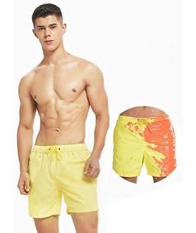 Board Shorts Men's Quick Dry Swim Trunks- Board Shorts- Magical Change Color Beach Shorts Men Swimming Trunks Swimwear Quick ...