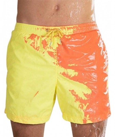 Board Shorts Men's Quick Dry Swim Trunks- Board Shorts- Magical Change Color Beach Shorts Men Swimming Trunks Swimwear Quick ...