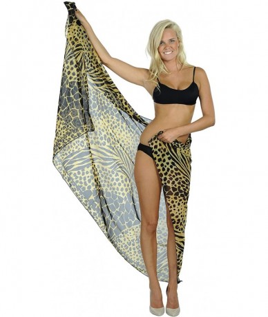 Cover-Ups Women's Hawaii Sarongs for Women Plus Size Beach Wrap Skirt Full Long A - Brown_e595 - CN11APUP41L $28.98