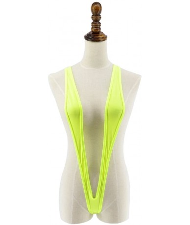 Sets Various Styles Micro Bikini Set Extreme Bikinis Sexy Mini G String & Thong Swimsuit Slutty Bathing Suit - Chartreuse - C...