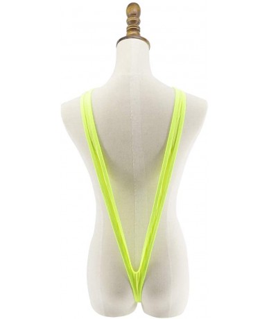 Sets Various Styles Micro Bikini Set Extreme Bikinis Sexy Mini G String & Thong Swimsuit Slutty Bathing Suit - Chartreuse - C...