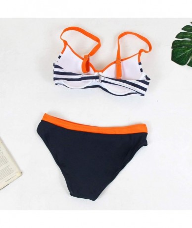 Sets Womens Padded Push-up Bra Bikini Set Swimsuit Bathing Suit Swimwear Beachwear - Orangea - CJ18AG7UT2Q $23.71