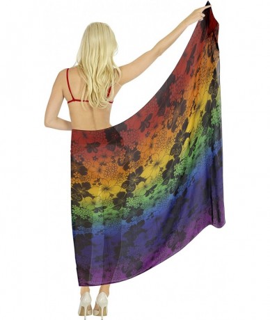 Cover-Ups Women's Swimsuit Cover Up Beach Wrap Skirt Hawaiian Sarongs Full Long D - Multi_z109 - CO193H3LSHM $28.51