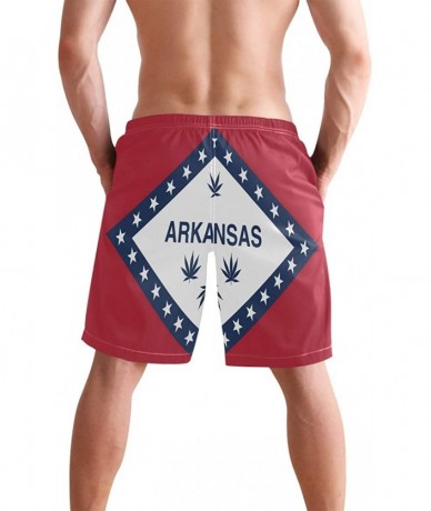 Trunks Egyptian Flag Men's Swim Trunks Beach Shorts with Pockets - Flag of Arkansas Marijuana - C518Q3XQ0HW $50.68