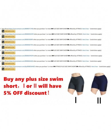 Bottoms Womens Plus Size Swim Shorts High Waisted Swimsuit Shorts Boyleg Swim Bottoms - Split Stripe - C519024TAZO $39.18