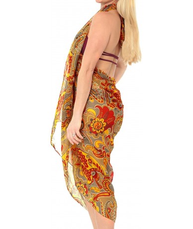 Cover-Ups Women Plus Size Swimsuit Sarong Bikini Swim Beach Cover-Ups Full Long F - Multicolor_h73 - CA184T8664W $20.09