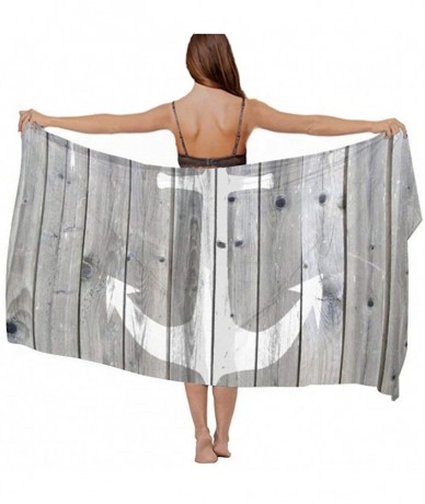 Cover-Ups Women Fahion Swimsuit Bikini Cover Up Sarong- Party Wedding Shawl Wrap - Wood Anchor - CQ19C6NC5X6 $46.86