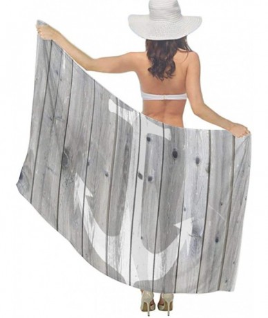 Cover-Ups Women Fahion Swimsuit Bikini Cover Up Sarong- Party Wedding Shawl Wrap - Wood Anchor - CQ19C6NC5X6 $46.86