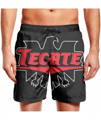 Board Shorts Tecate-Beer- Men's Sports Shorts Summer Custom Quick Dry Swim Trunks - Tecate Beer-1 - CF1976Z8WNC $60.80