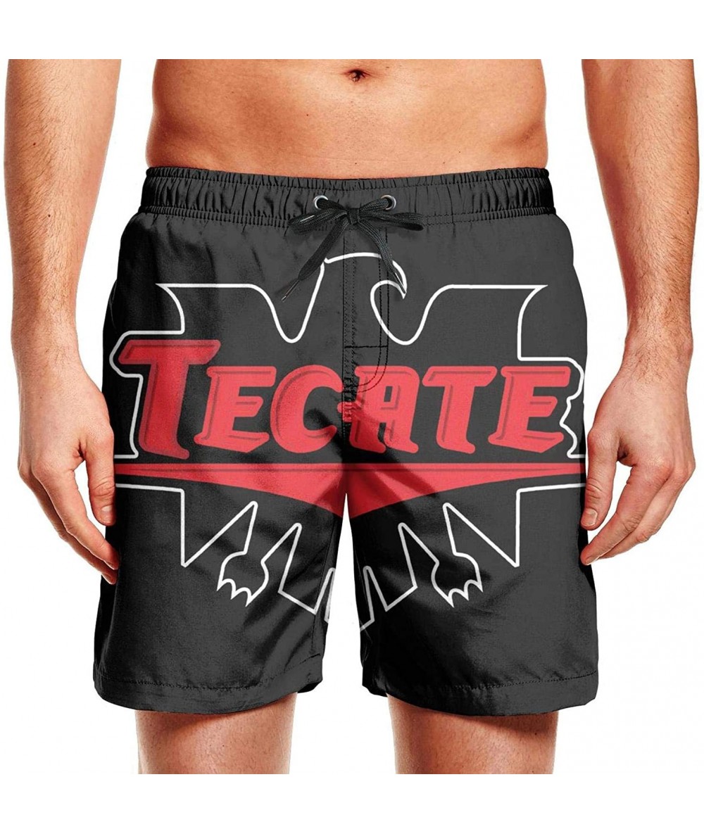 Board Shorts Tecate-Beer- Men's Sports Shorts Summer Custom Quick Dry Swim Trunks - Tecate Beer-1 - CF1976Z8WNC $60.80