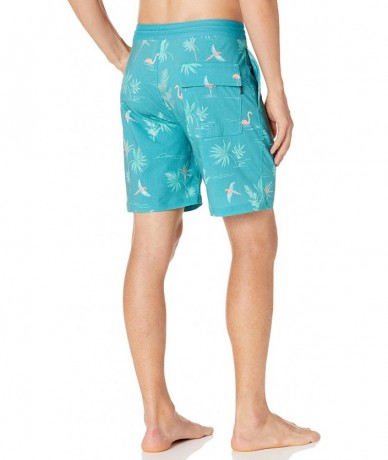 Board Shorts Men's Carneros Layday Side Pocket Board Shorts - Teal - CG18LY8NKQ8 $80.83