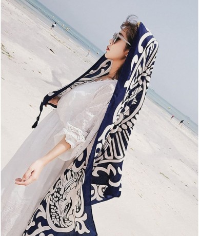 Cover-Ups Women Sarong Wrap Scarf Shawl Cover Up Sun Summer Sunscreen Swimwear Pareo Dress Oversize Beach Cover Up Scarves Bl...