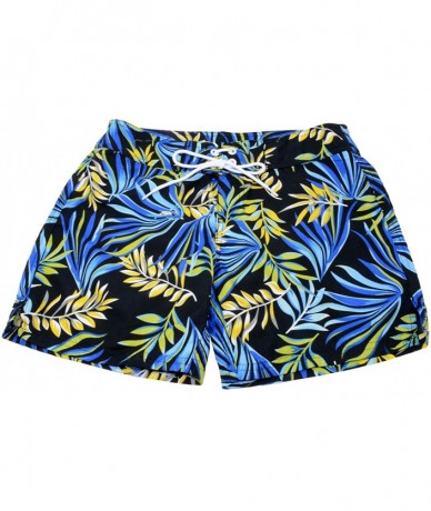 Board Shorts Women's Quick Dry Swim Shorts Beach Board Shorts Swimsuit - Black/Blue - CO18OEOWA83 $38.92