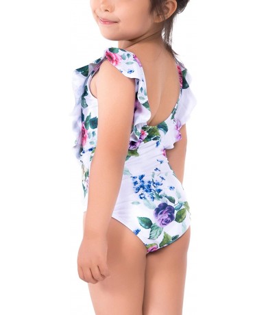 One-Pieces Toddles to Big Girls' One Piece Assorted Summer Bikini Swimsuits - Rose White - CO18R4K093M $39.37