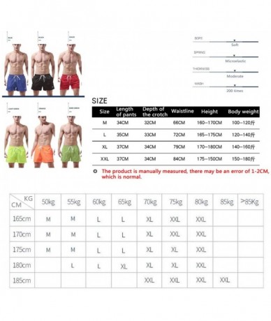 Board Shorts Mens Swimming Trunks Swim Shorts Beach Board Breathable Adjustable Drawstring-3Packs-M - 3packs - C518WC9CXU0 $8...