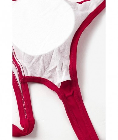 Sets Women's Sexy 2 Piece High Waisted Bikini Swimsuit - Bright Red - CX1966DOYNG $20.14