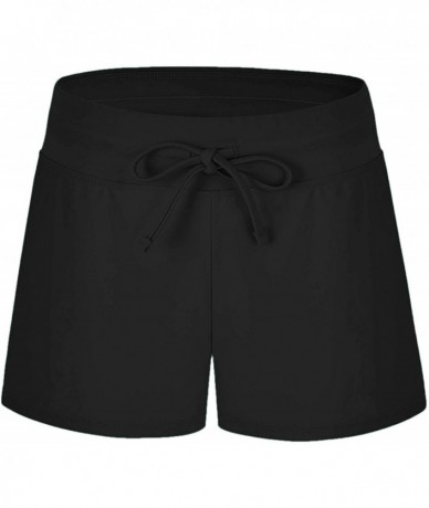 Racing Women's Swimswear Tankini Swim Briefs Swimsuit Bottom Boardshorts Beach Trunks - Original Size-black - CZ18R5C5NQ0 $47.52