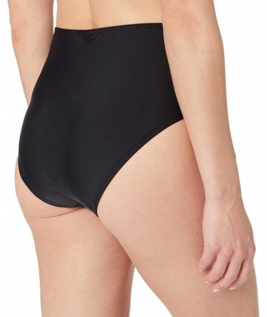 Tankinis Women's Swimwear High Waist Bikini Bottom - Ebony Cut Out Sides - CA185NQQ2D5 $49.13