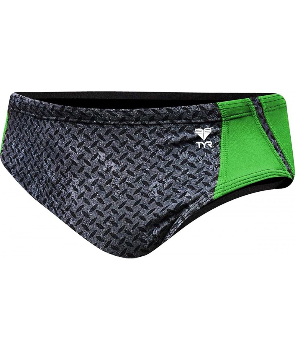 Racing Men's Viper Racer Swimsuit - Green - CN113O7L3BX $50.39