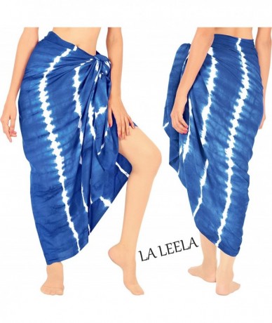 Cover-Ups Women's Swimsuit Cover Up Sarong Swimwear Skirt Cover-Up Wrap 78''X39 - Blue_z67 - C9193H4RR8Z $19.53