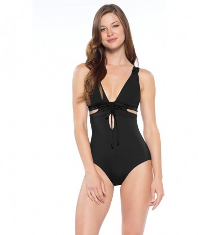 One-Pieces Socialite Split Side One-Piece Black SM - CV18IKD6803 $75.38