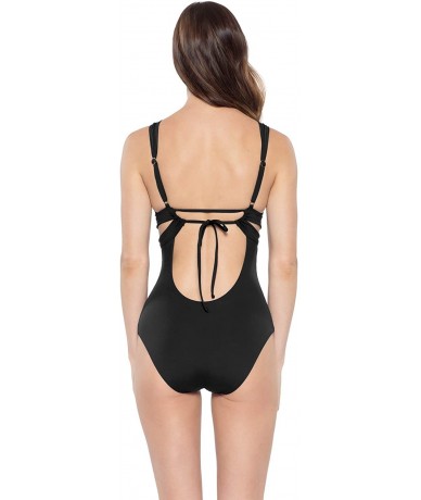 One-Pieces Socialite Split Side One-Piece Black SM - CV18IKD6803 $75.38