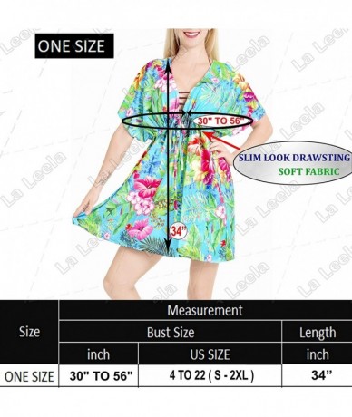 Cover-Ups Women's Boho Casual Loose Beach Bikini Swimsuit Cover Ups Short Mini - Pink_a797 - CW18R59IK7Z $41.29