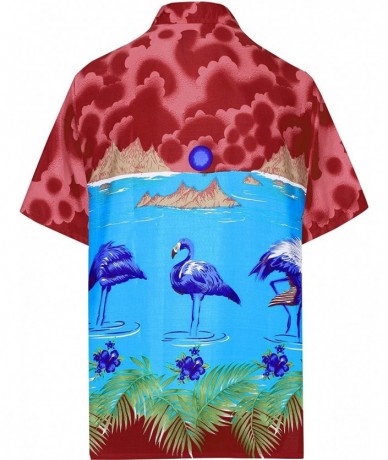 Cover-Ups Men's Designer Fashion Short Sleeve Hawaiian Shirt - Turquoise_w59 - C01808SRQQ6 $49.45