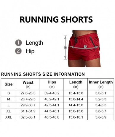 Board Shorts Men's Swim Trunks Quick Dry Swimwear Shorts with Mesh Lining and Zipper Pockets for Running - Wine Red - C91986Y...