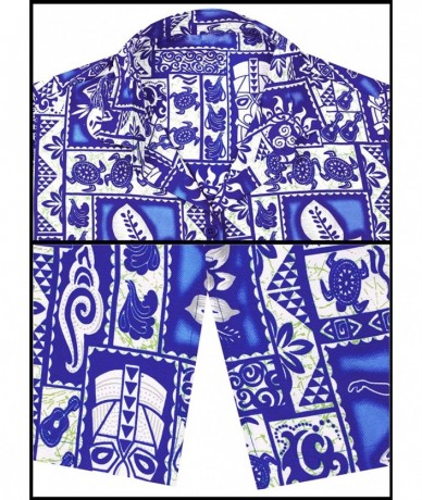 Cover-Ups Women's Plus Size Hawaiian Shirt Short Sleeve Blouse Tops Shirt Printed - Blue_x23 - C412MZ84FLY $33.20