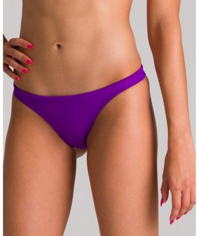 Tankinis Women's Rule Breaker Free Brief MaxLife Bikini Bottom - Mirtilla - CV18CLGI9S2 $51.36