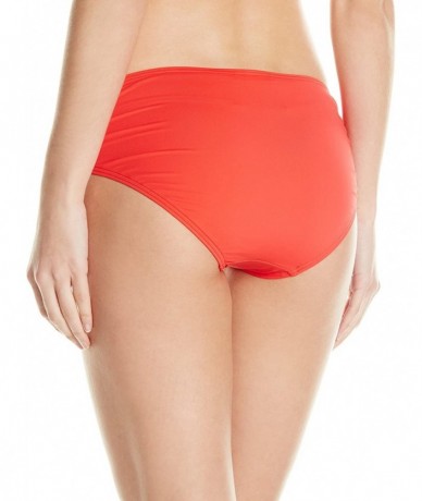 Tankinis Women's Bikini Bottom Swimsuit with Shirred Sides - Cherry Red - C911PDDV2D5 $34.73