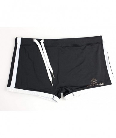 Board Shorts Men's Swim Trunks Swimming Briefs Beach Shorts Boxer Briefs Quickdry - Black - CU18Y75LZ52 $22.08