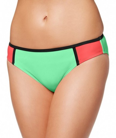 Tankinis Women's Colorblocked Hipster Bikini Bottom Swimsuit - Mint - CT17YR3N4IO $18.20