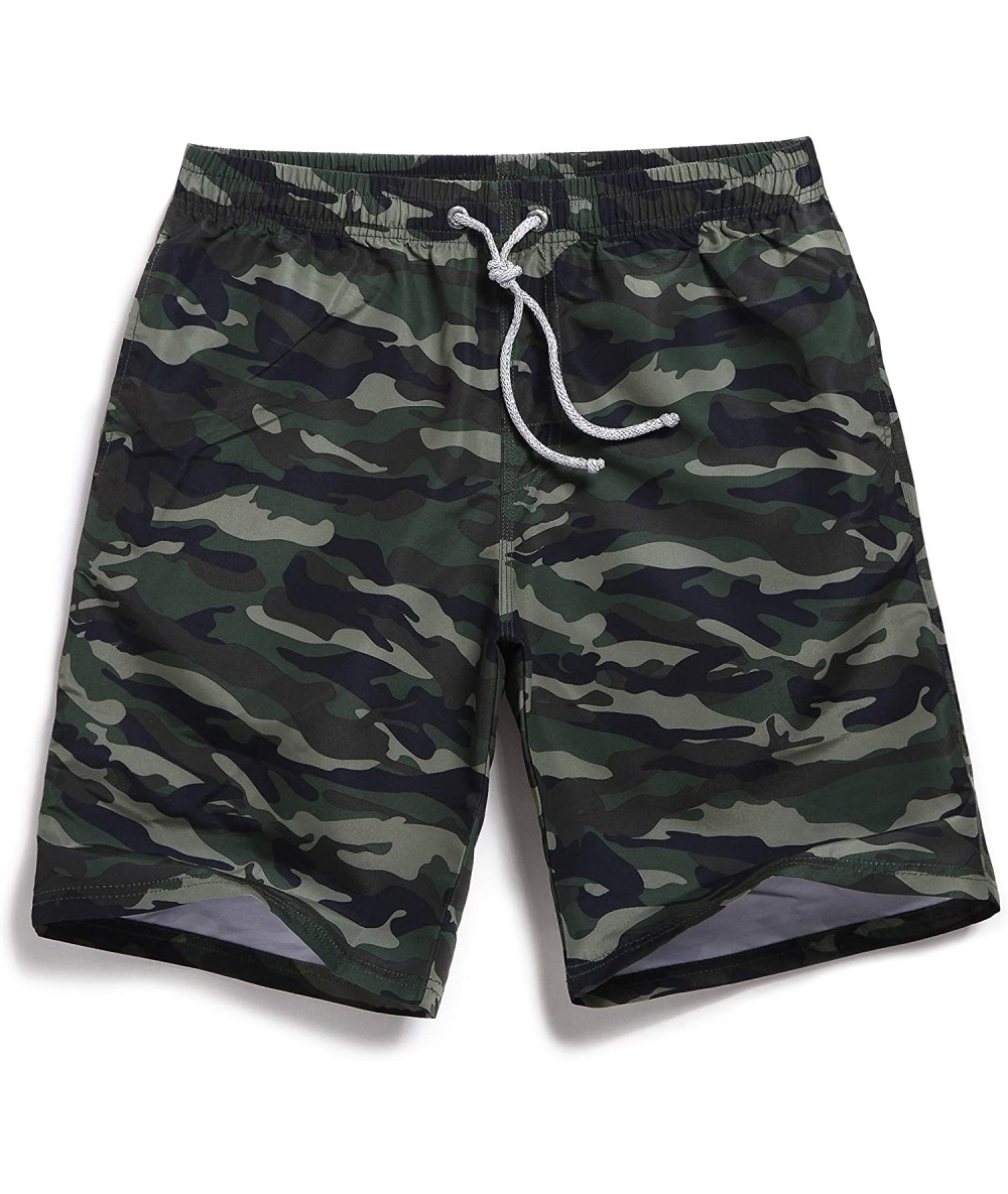 Trunks Men's 7" Swim Trunks with Mesh Liner Quick Dry Bathing Suits Printing - Camo - CF18GSY4USC $39.41