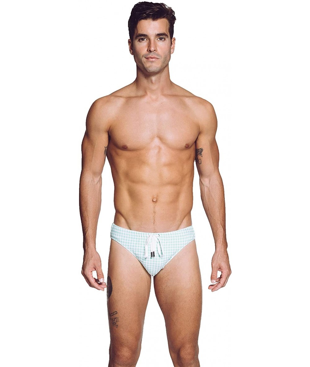 Briefs Mens Swim Brief - Green Palm Springs - CD18R4A968R $60.30