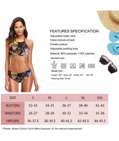 Sets Summer Anime NAR-Uto Women's Two Piece Bikini Swimsuit Sexy Bathing Suits - CO199NK70H3 $65.34