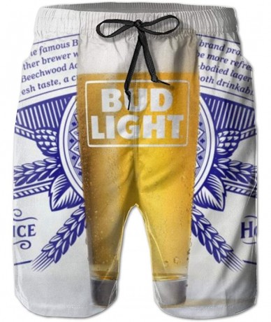 Board Shorts Bud Light Beach Board Short Mens Swim Trunks Quick Dry Board Shorts Elastic Waist Swimwear Bathing Suit - Budlig...