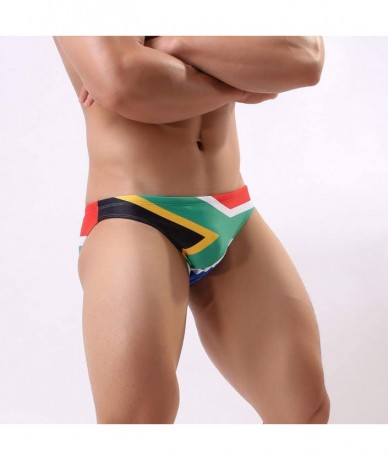 Briefs Mens Sexy Bikini Swim Briefs Flag Low Rise Swimwear - Zaf - C518Q8040TU $22.23