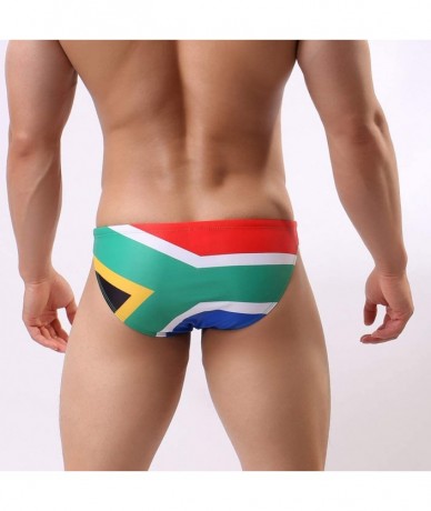 Briefs Mens Sexy Bikini Swim Briefs Flag Low Rise Swimwear - Zaf - C518Q8040TU $22.23