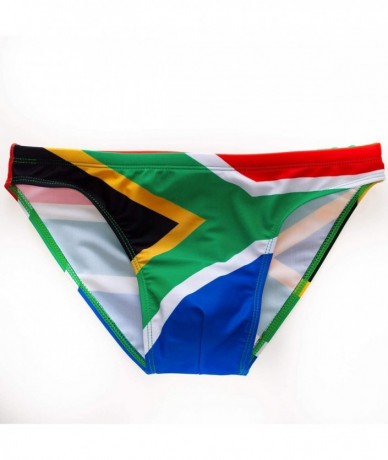 Briefs Mens Sexy Bikini Swim Briefs Flag Low Rise Swimwear - Zaf - C518Q8040TU $22.23