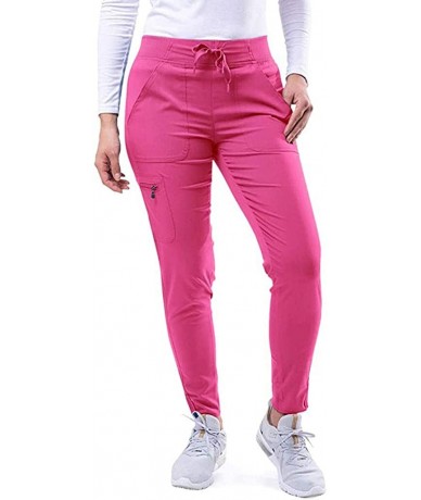 Sets Women Skinny Pocket Pants High Waist Stretch Slim Pencil Trousers - Pink - CJ198R020EA $39.71