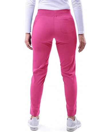 Sets Women Skinny Pocket Pants High Waist Stretch Slim Pencil Trousers - Pink - CJ198R020EA $39.71