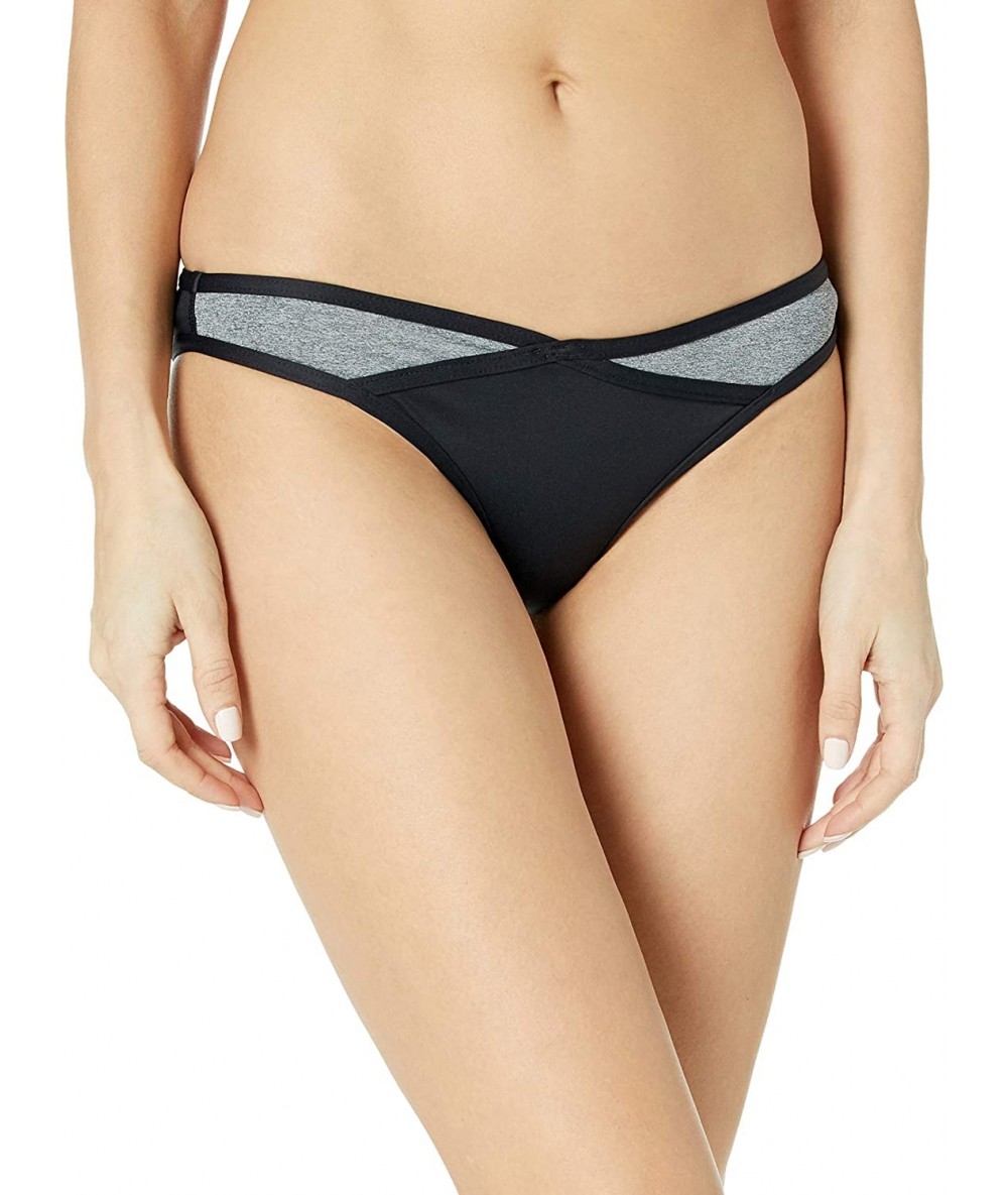 Bottoms Women's Mirage Active Banded Hipster Bikini Bottom - Heather Gray - CG12N7AN4WN $68.97