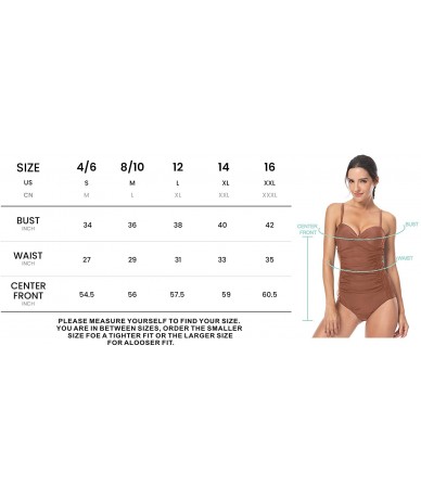 One-Pieces Women Swimwear Long Sleeves Open Back Swimsuit One Piece High Neck Bathing Suit - Walnut-8201 - C918O3OHTYC $43.07