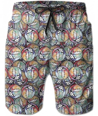 Board Shorts Grateful-Dead Skulls 2019 Summer Casual Beach Board Shorts Pants - Grateful Dead D - CC190SX2YWD $44.82