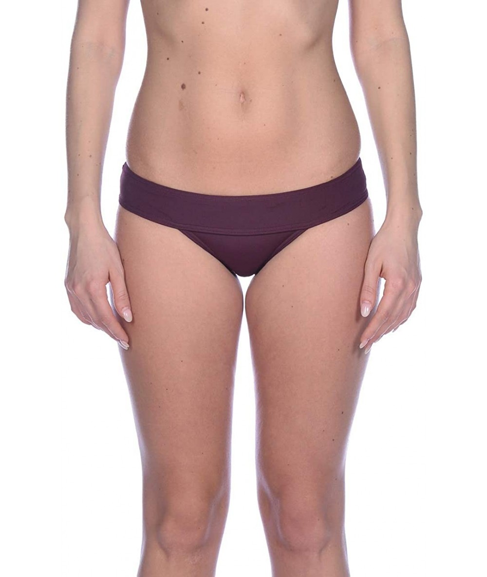 Bottoms Womens Rule Breaker Desire Brief MaxLife Bikini Bottom - Red Wine - CM18UKLDZ3D $24.32