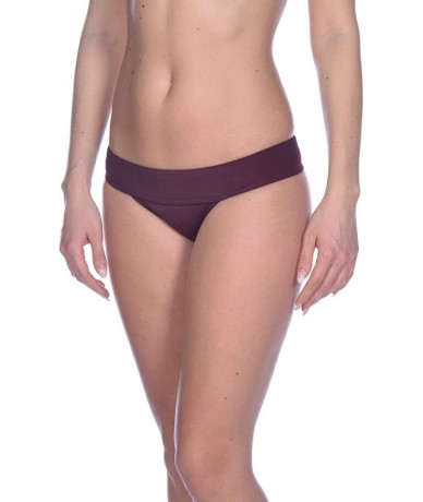 Bottoms Womens Rule Breaker Desire Brief MaxLife Bikini Bottom - Red Wine - CM18UKLDZ3D $24.32