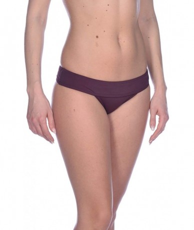 Bottoms Womens Rule Breaker Desire Brief MaxLife Bikini Bottom - Red Wine - CM18UKLDZ3D $24.32